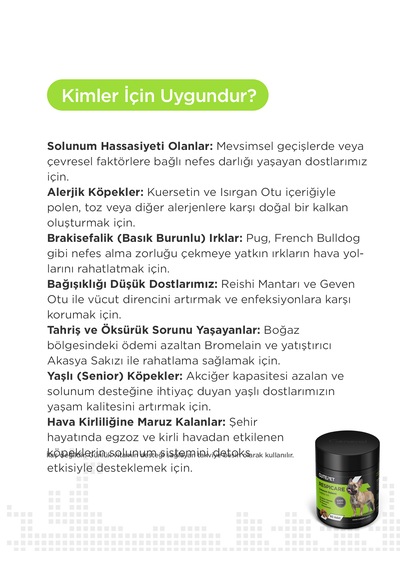 Cutepet Respicare Köpek Solunum Destek Tableti 60 Adet Alerji, Bağışıklık Ve Nefes Desteği