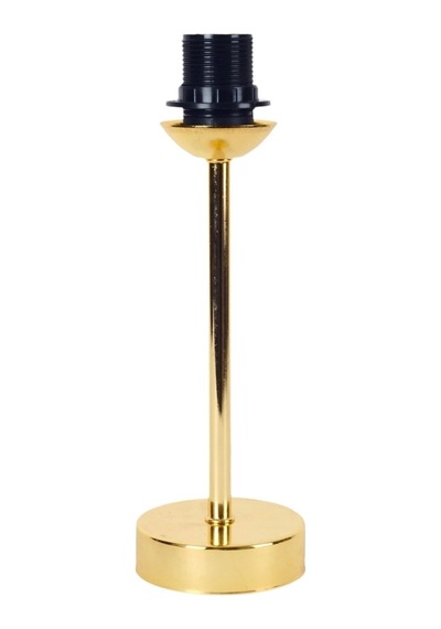 Vizon Kumaş Başlık Gold Düz Metal Ayaklı Modern Abajur 45x25 Cm
