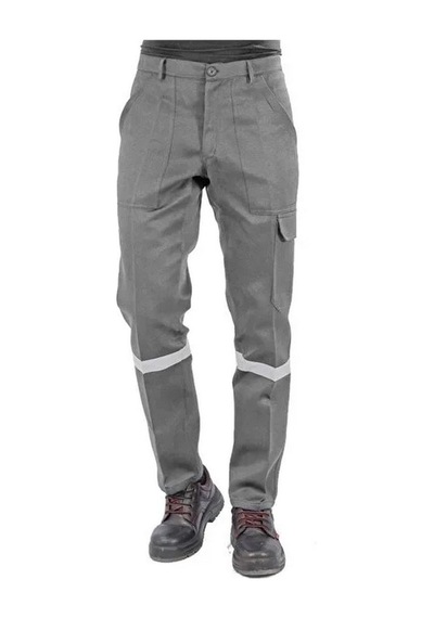 Erkek 7/7 Gabardin Kışlık Kargo Cepli İş Pantolonu Gri
