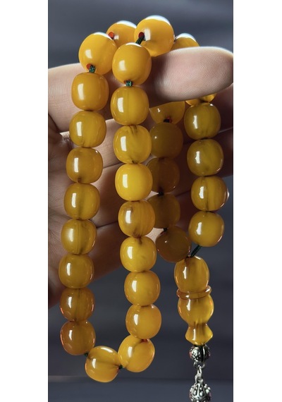 Osmanlı Sıkma Tesbihten Tıraş 80,78 Gr. 13 13,5mm. Diyabakırlı Mehmet Aydın