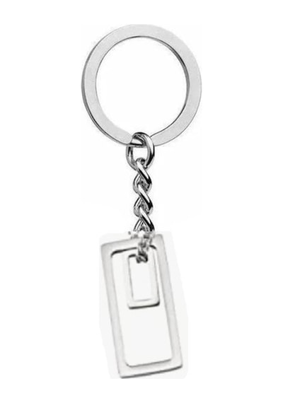 Modern Geometrik Tasarım Anahtarlık Zamak Metal Unisex Minimal Ve Soyut Aksesuar