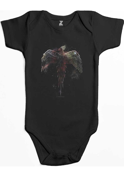 Zepplin Giyim Anka Kuşu Phoenix Sarı Bebek Body Zıbın