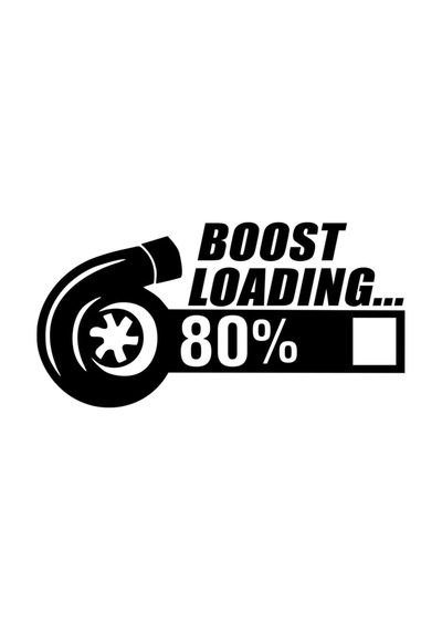 Boost Loading Oto Sticker Araba Cam Sticker Siyah 15 X 7,5 Cm