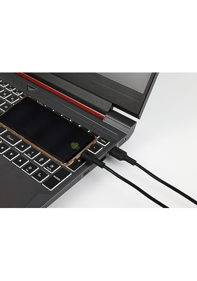 Coral Micro Usb Hızlı Şarj Kablosu Siyah + Siyah Uç 120 Cm Diğer
