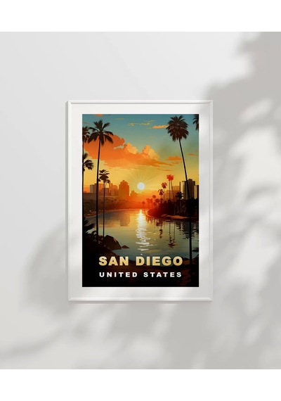 Çerçevesiz Poster San Diego Gün Batımı