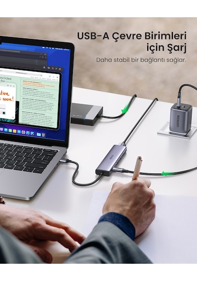 Ugreen Usb Hub 4 Usb 3.0 Bağlantı Noktası Veri Yuvası Usb., 20805
