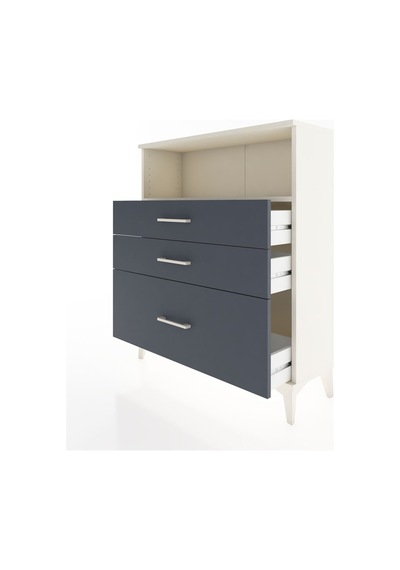 Arges Şifonyer Tek Raflı 3 Çekmeceli 88x30x106 Aytaşı-antrasit Aytaşı