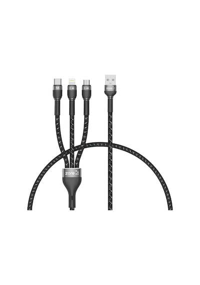 Goocamp Siyah Shira Serisi 3 İn 1 Usb Kablo 30cm