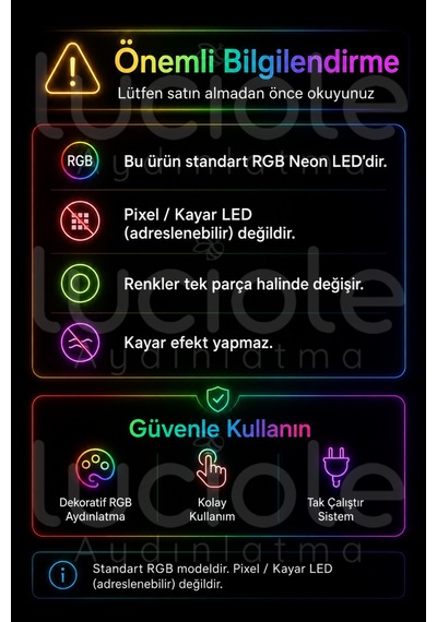 Onerous 4 M Rgb Neon Led Şerit