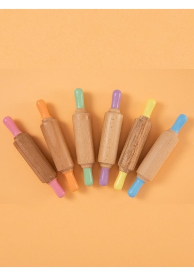 Childgen Mini Ahşap Merdane Pastel Pembe