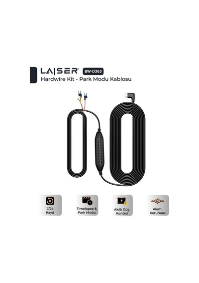 Laiser Bw-d363 Hardwire Kit - Park Modu Kablosu - Type-c / Hardwire Kit - Park Modu Kablosu