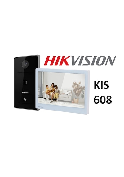 Hikvision Ds-kıs608-p Villa Tip Ip Vıdeo Intercom Kıt Beyaz - Siyah