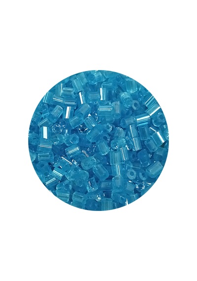 Kesme Cam Boncuk 2mm - 60 Gram - Şeffaf Turguaz - Bnc397