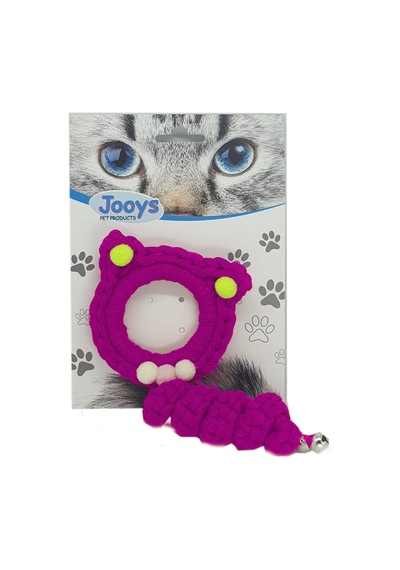 Zilli Kedi Örgü İpi 15 Cm Pembe