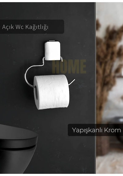 Jet's Home Paslanmaz Kapaksız Tuvalet Kağıdı Askılığı Wc Kağıtlık Tutucu Krom Krom