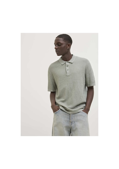 Jack & Jones Jack Jones Jjegeorge Knıt Polo Ss Sn Erkek Yeşil Tshirt 12268281-21 Iceberg Green