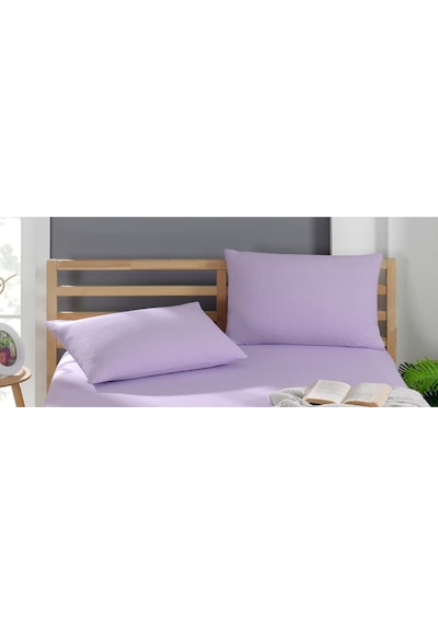 2 Adet Pamuklu Yastık Kılıfı 50 X 70 Cm Lila
