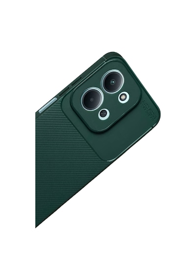 Xiaomi Redmi 15c 5g Uyumlu Kılıf Karbon Tasarım Kamera Korumalı Silikon Telefon Kılıfı Kapak Koyu Yeşil