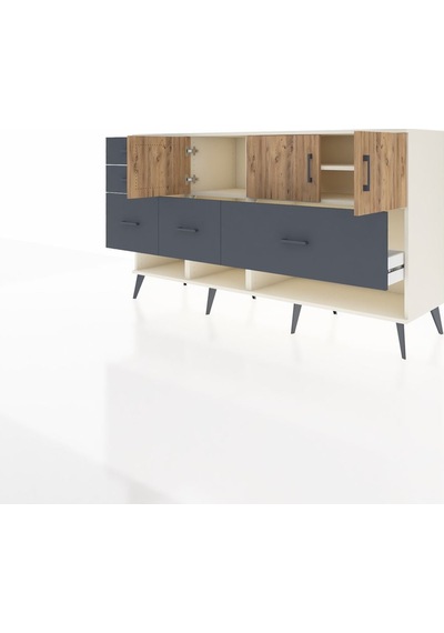 Hyperion Konsol 3 Raflı 5 Çekmeceli 3 Kapaklı 176x44x99 Aytaşı-ça Aytaşı-çam/antrasit Hyperion Konsol 3 Raflı 5 Çekmeceli 3 Kapaklı 176x44x99 Aytaşı-ça Aytaşı-çam/antrasit