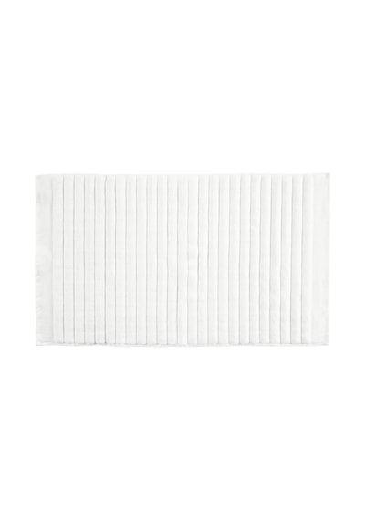 Banyo Paspası 80 X 50 Cm Banyo Halısı 100 Pamuk Yıkanabilir Beyaz Diğer