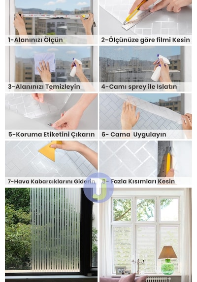 Technojet Statik Buzlu Desenli Cam Kaplama Filmi Duşa Kabin Ofis Dekorasyon Folyo 45cmx100cm
