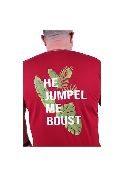 Starbattal Büyük Beden Sıfır Yaka Tişört Jumpel 23109 Bordo - Unisex Bordo