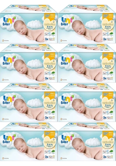 Uni Baby Islak Havlu Hassas Yeni Doğan 40 Yaprak 24'lü Pk 960 Yaprak Narin Ciltler İçin 8pk 3 24'lü Set