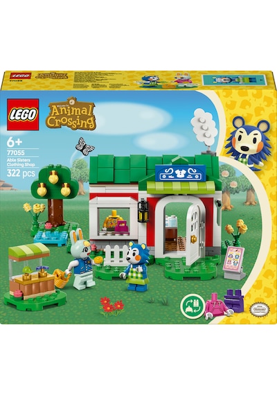 LEGO® Animal Crossing™ Able Sisters Giyim Mağazası 77055 - 6 Yaş ve Üzeri Çocuklar için Yaratıcı Oyuncak Yapım Seti (322 Parça)