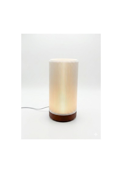 Minimalist Tasarım 3d Baskı Masa Lambası Led Işıklı Dekoratif Lamba 21 Cm Kahve