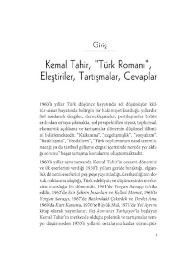 Kemal Tahir Ve Türk Romanı: Eleştiriler, Tartışmalar, Cevaplar
