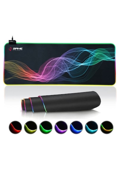 Gameraider Gen Xxl Rgb Kaydırmaz Kauçuk Taban 90 40cm Mikrofiber