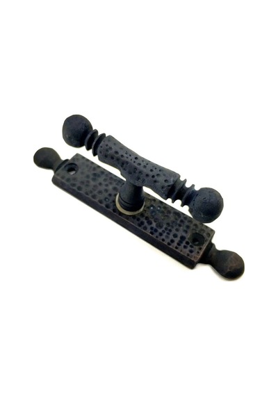 Tedar Antika Tarz Dekoratif Pirinç Misket Pencere Kolu - 165x32 Mm, Oksit Najmaddin Diğer