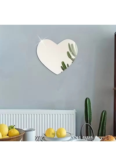 30x30 Cm Kırılmaz Pleksi Dekoratif Duvar Aynası - Modern Organik Form 1. Sınıf Akrilik Ayna Belirtilmemiş