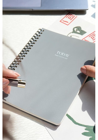 Sylcon Spiralli Defter Today . Pp.100 Gr. Ivory,a5 Siyah Siyah