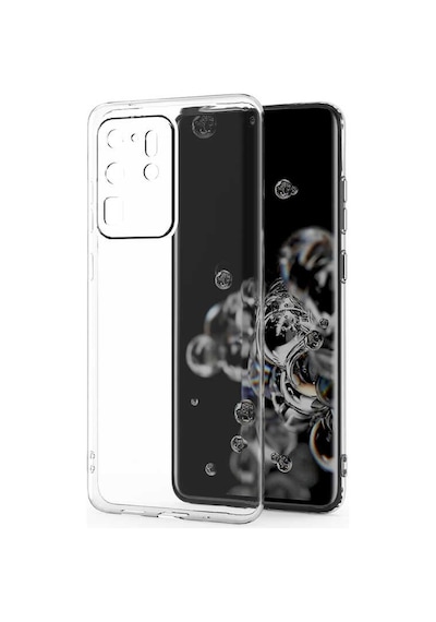Zore Samsung Galaxy Uyumlu S20 Ultra Kılıf Omsy Kamera Korumalı Süper Silikon Kapak - Renksiz