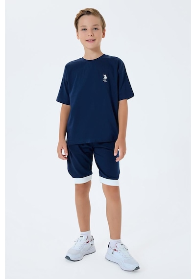U.S. Polo Assn. Erkek Çocuk 2 Li Bermuda T-şhirt Takım Lacivert-2297 Lacivert