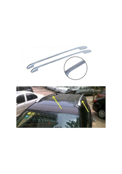 Toyota Uyumlu Rav 4 Tavan Çıtası 2006 2012 Silver Gri