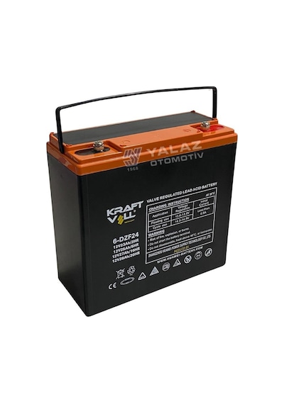Kraftvoll 12v 23ah/25ah/27ah/28ah Elektrikli Bisiklet Aküsü Vrla-agm 6-dfz-24 180 79 172 7 Kg