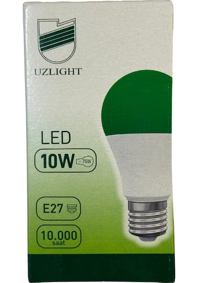 Uzlight 10w 75w 8200k Yeşil Işık E27 Duylu Led Ampul 8 Adet