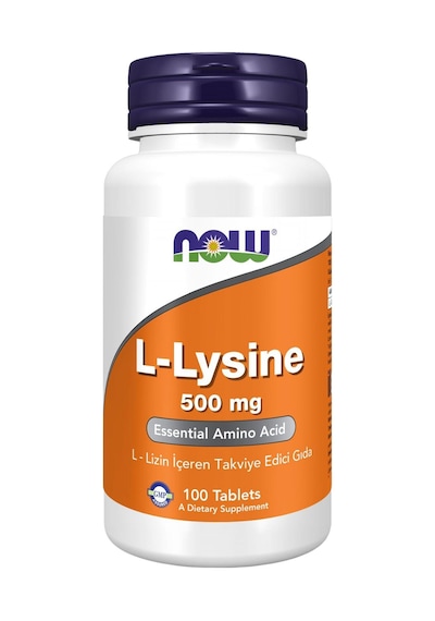 Now L-lysine 500 Mg / L-lizin İçeren Takviye Edici Gıda 100 Tablet