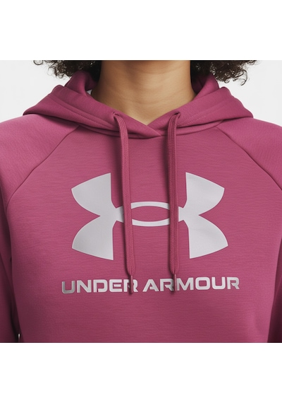 Under Armour Rival Fleece Shimmer Kadın Kırmızı Kapüşonlu Sweatshirt Kırmızı