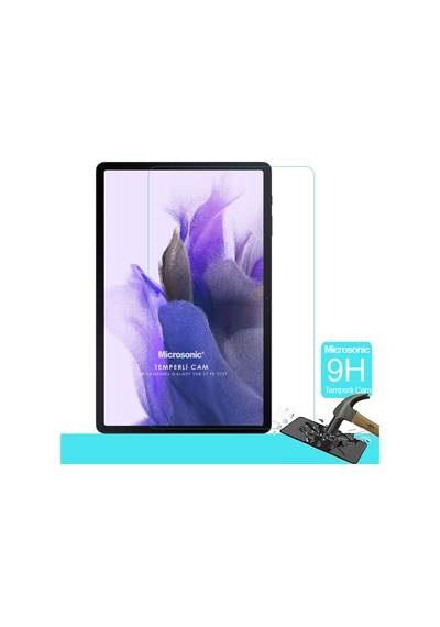 Microsonic Samsung Uyumlu Galaxy Tab S7 FE LTE T737 Tempered Glass Cam Ekran Koruyucu