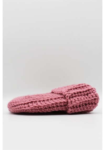 Külah Kadın El Örgüsü Kışlık Yün Bere Gül - Standart Pembe