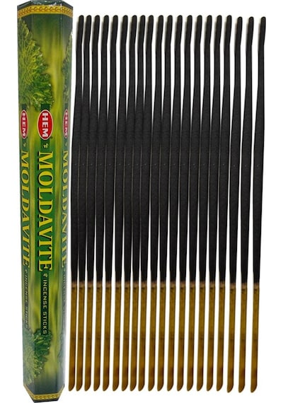 Moldavit Taşı 20 Çubuk Tütsü - Moldavite