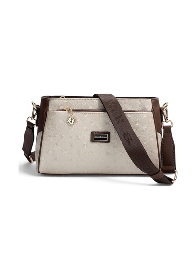 Silver & Polo Silver Polo Bej - Kahve Logolu Kadın Çapraz Çanta Sp1273 Bej - Kahverengi