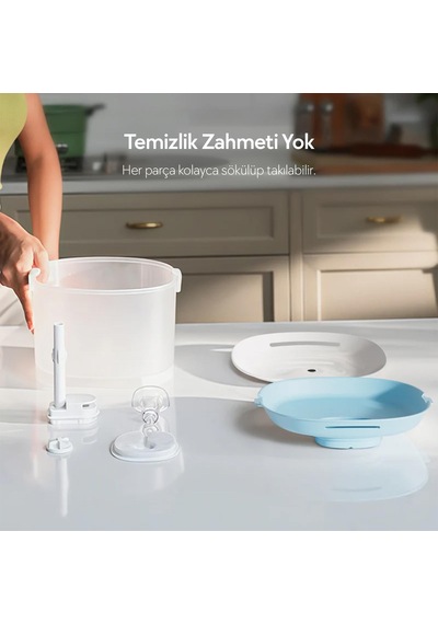 Cheerble E1 Plastik Hazneli Şarjlı Otomatik Kedi Su Pınarı 22 X 20 X 18, 2lt Cdy01