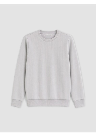 Lcwaıkıkı Classic Gri Bisiklet Yaka Erkek Kalın Sweatshirt