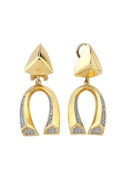 Altın Taşlı Set Küpe - 723000009346 Altın