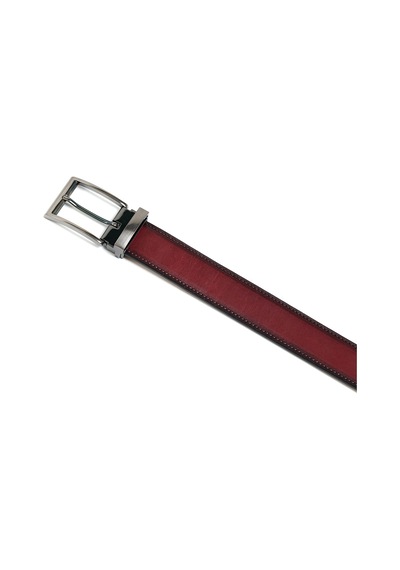 Bordo Erkek Gr-334-00 Grande Klasik Kemer Genişlik 3.5 Cm