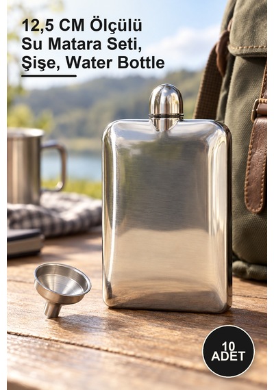 10 Adet Matara Seti 12,5 Cm Ölçülü Su Matara Seti, Şişe, Water Bottle 1